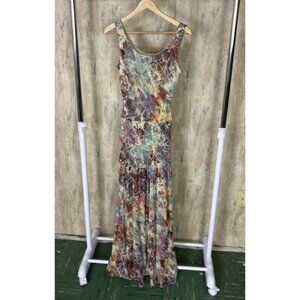Jones New York Dress Floral Maxi Romantic Dress Sz 2 Lined Tiered 90’s Coquette